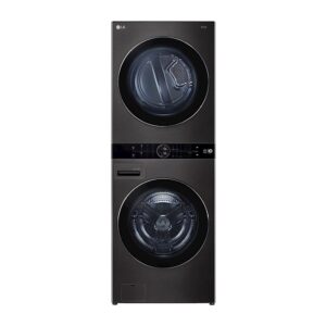 LG Washing Machine Front Load And Dryer Black Steel 21Kg-16Kg