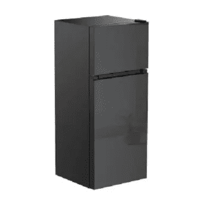 CAMPOMATIC Top Mount Defrost Fridge 270L Black Glass