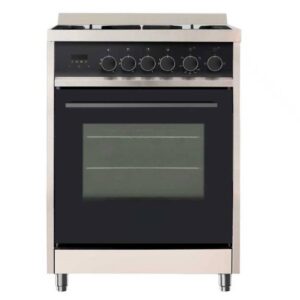 CAMPOMATIC Gas Cooker 60cm Stainless Steel Black Glass